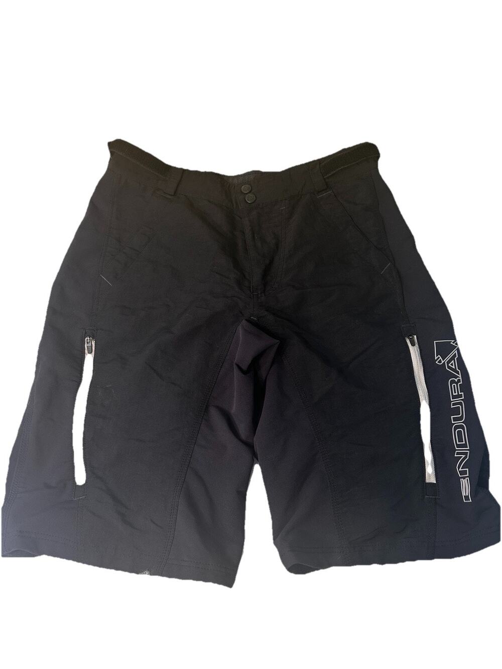 Endura Cycling Shorts Mens Medium Humvee Black Performance Stretch Pockets Cargo